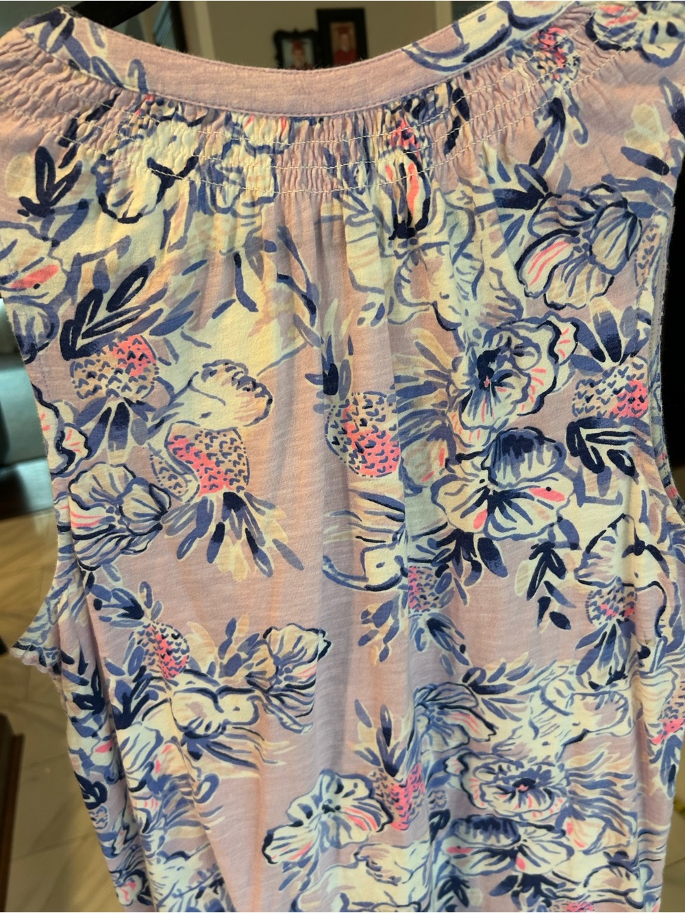 Lilly Pulitzer Essie top Lilac Trunks in the Air - Picture 8 of 9